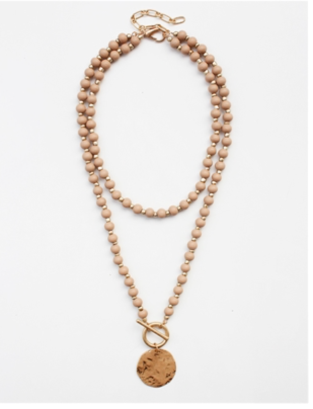 Wood Bead Layer Necklace