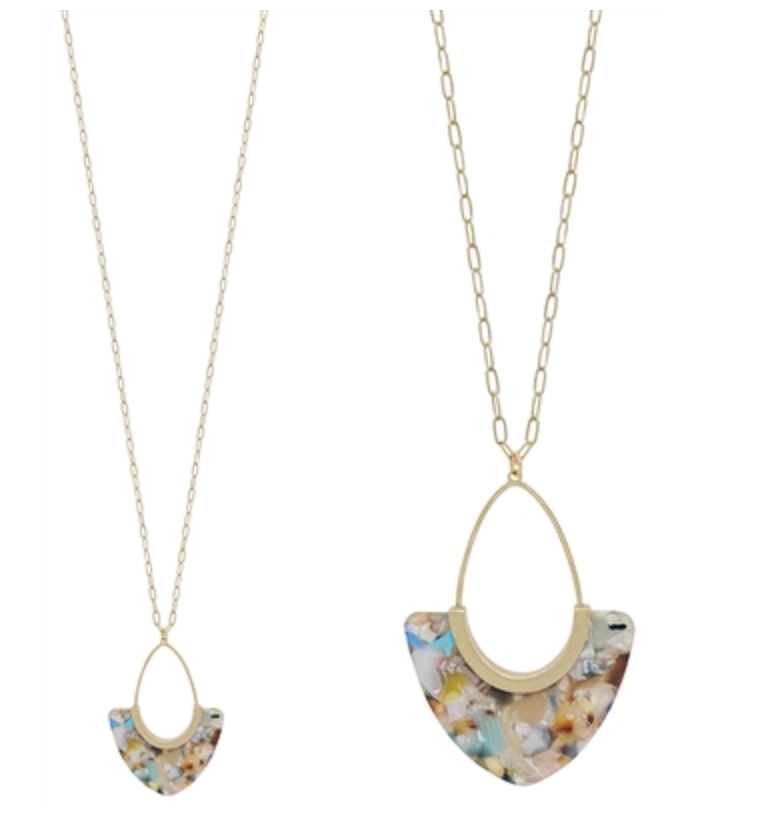 Acrylic Teardrop Necklace