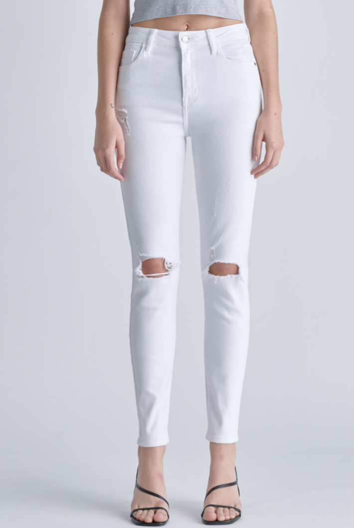 SALE!! Cello - High Rise White Skinny Jeans (1-13)