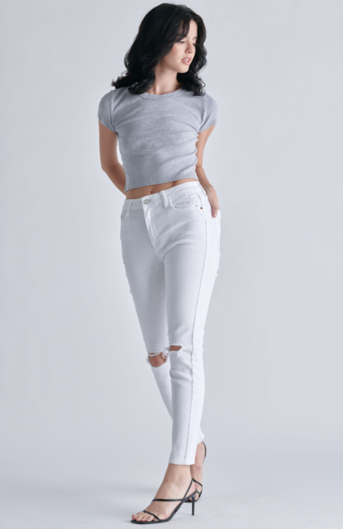 SALE!! Cello - High Rise White Skinny Jeans (1-13)