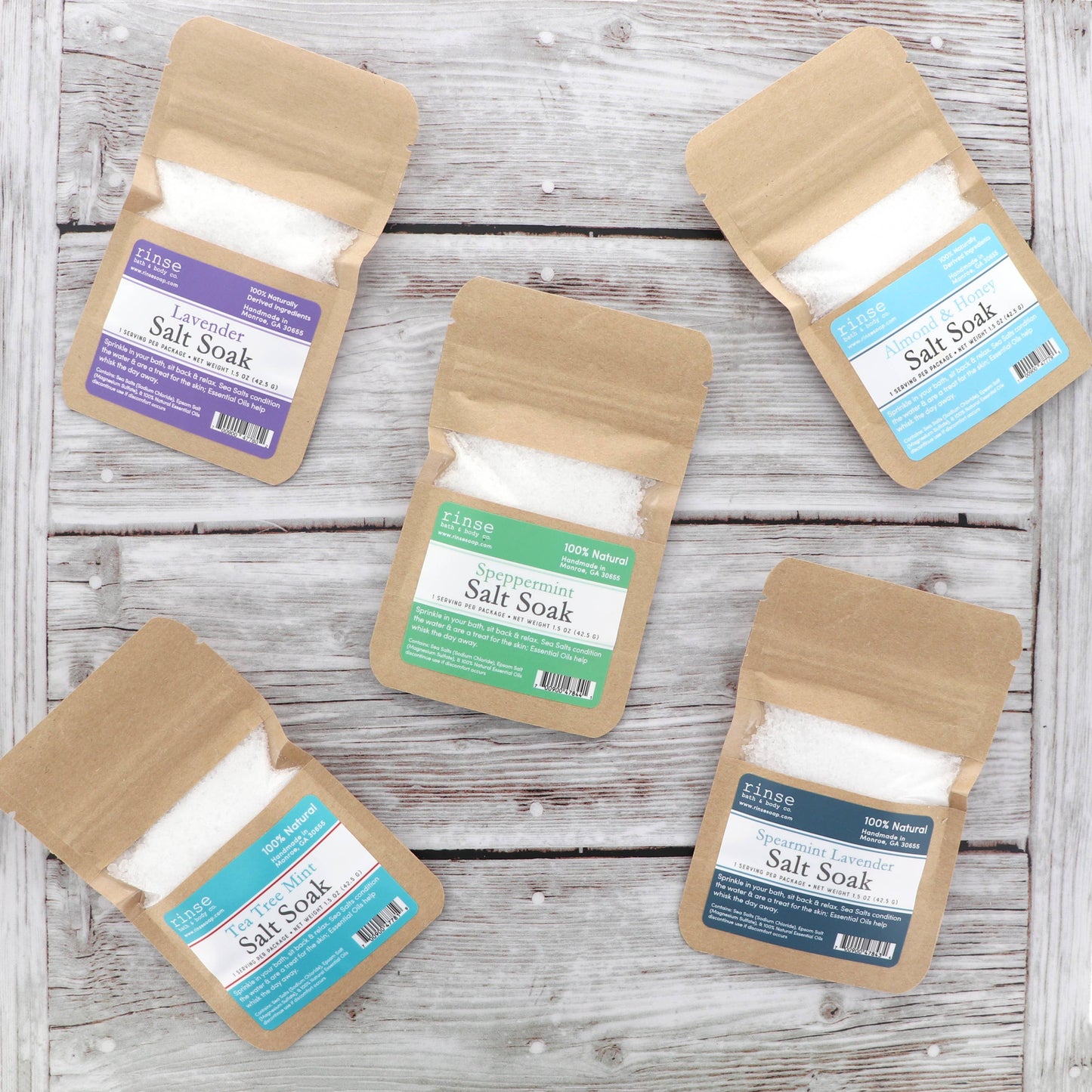 Rinse Bath Body Inc - Soaking Salts (Multiple Scent Options)