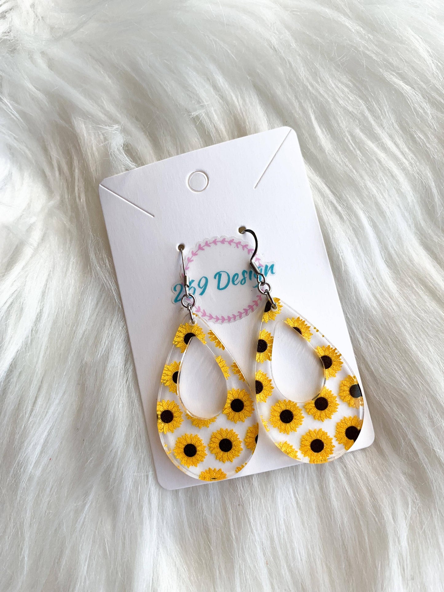 Sunflowers Teardrop Dangles