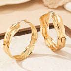 18K STAINLESS STEEL WATERPROOF TARNISH FREE HOOPS