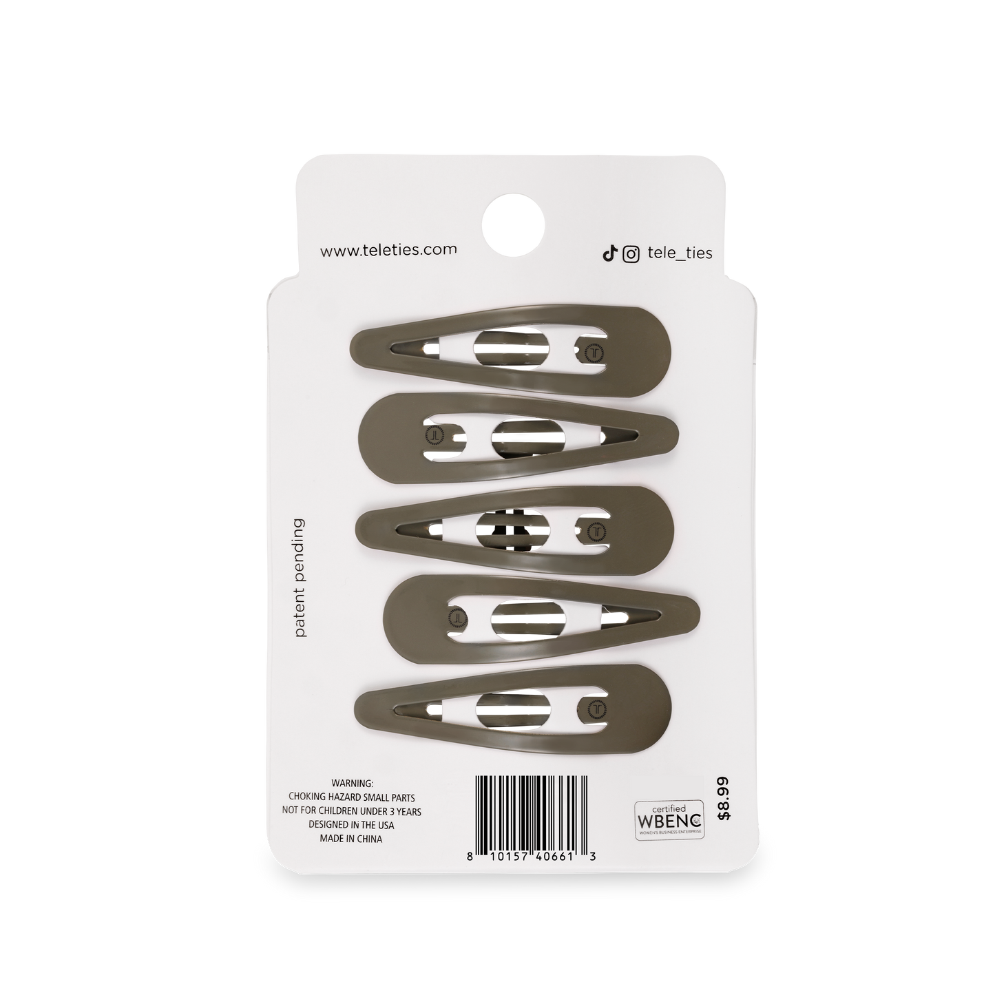 TELETIES - Sage It Ain't So Snap Clips (6Ct)