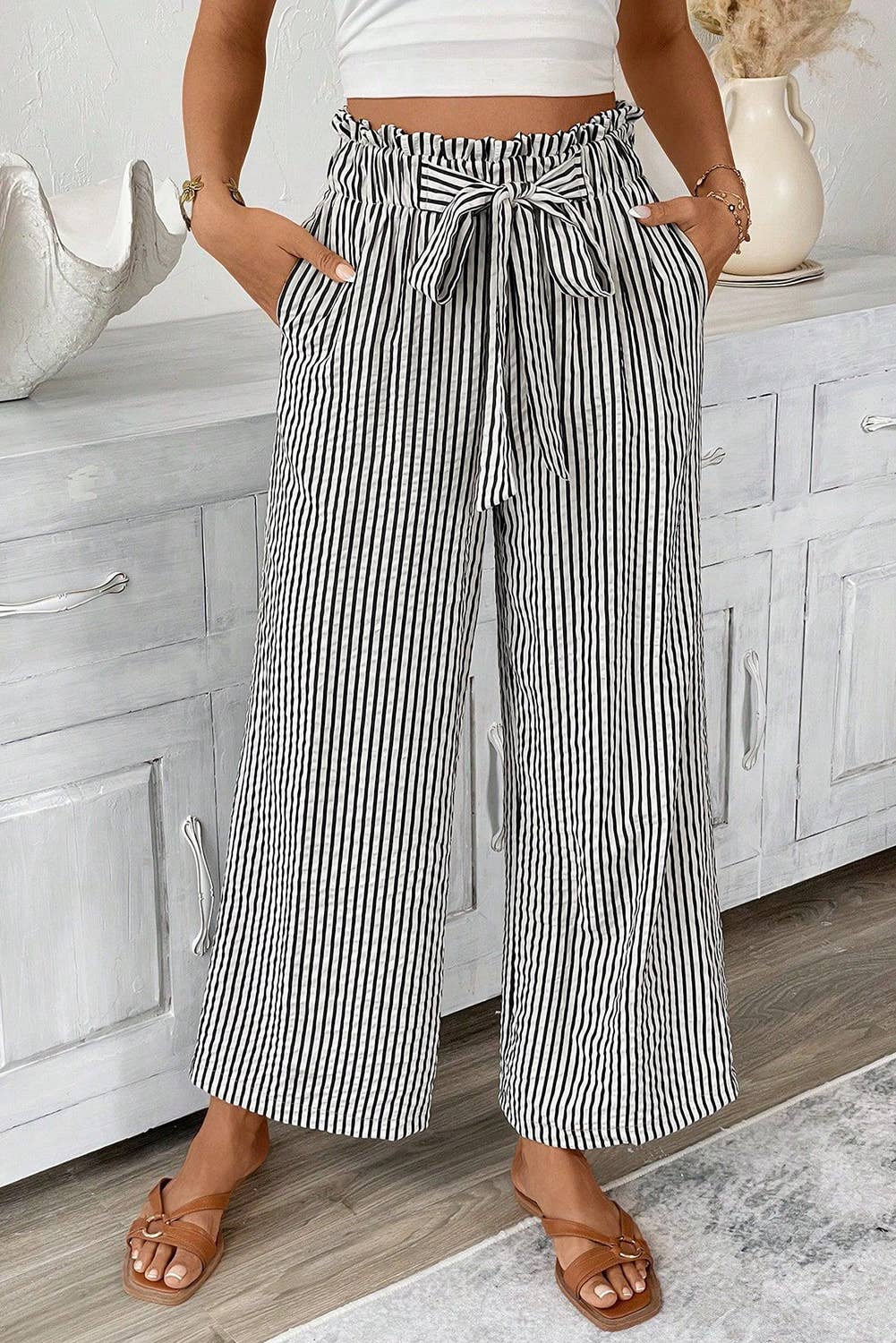 The Flowy Stripe Pants (S-2X)