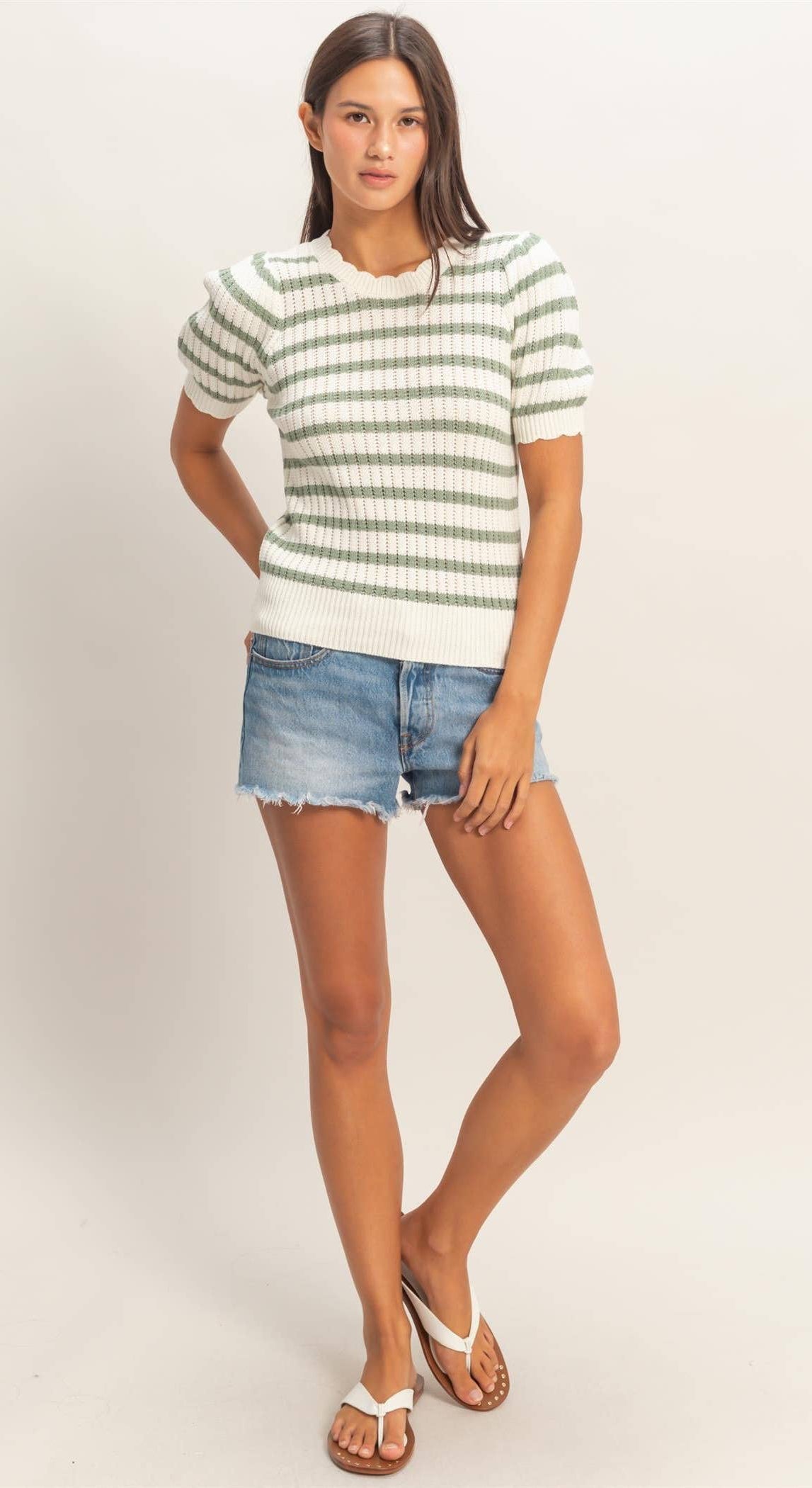 The Rachel Spring Puff Sleeve Sweater(S-L)(3 Colors)
