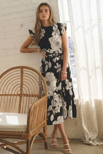 The Cynthia Flutter Sleeve Dress (S-L)
