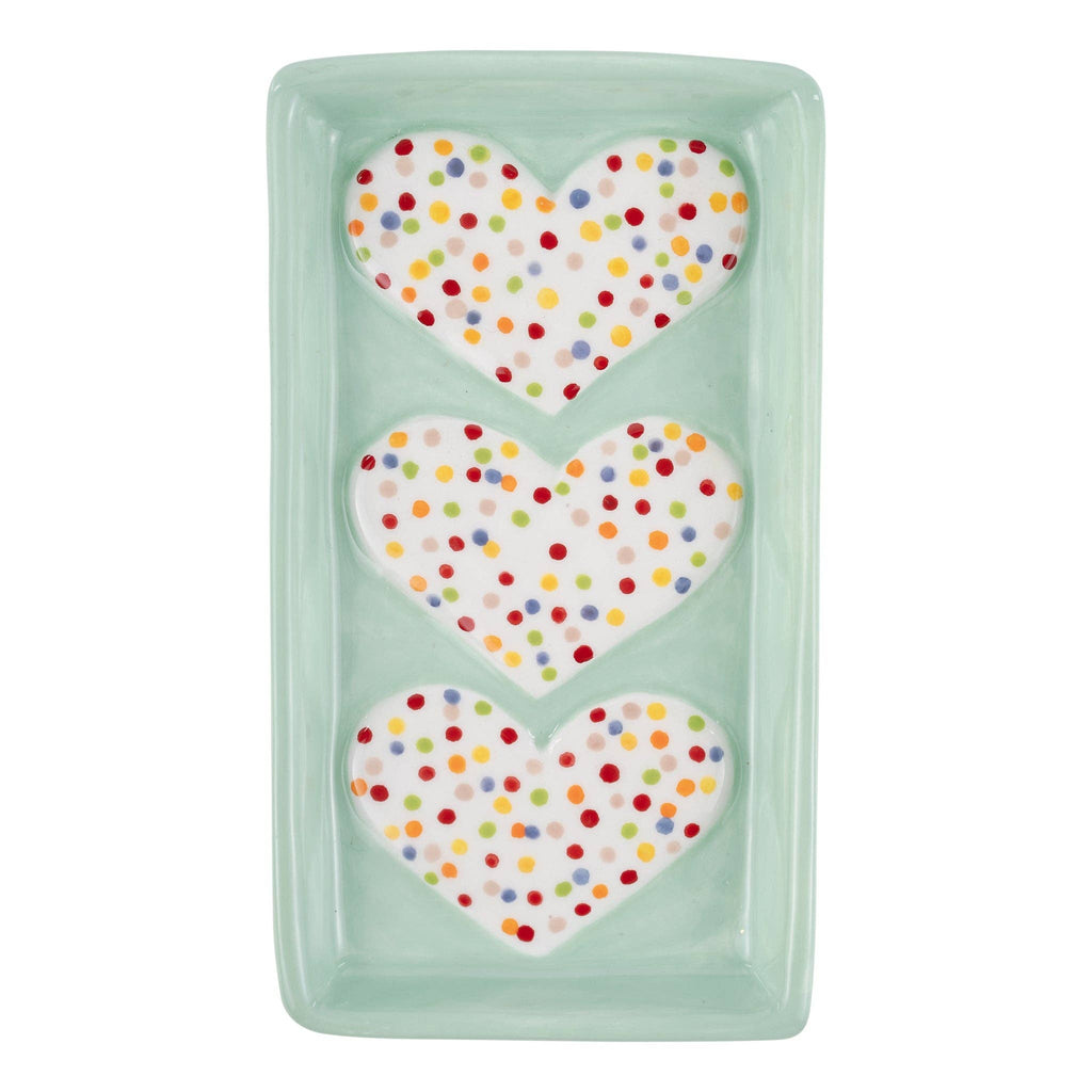 Glory Haus - Polka Dot Heart Trinket Tray