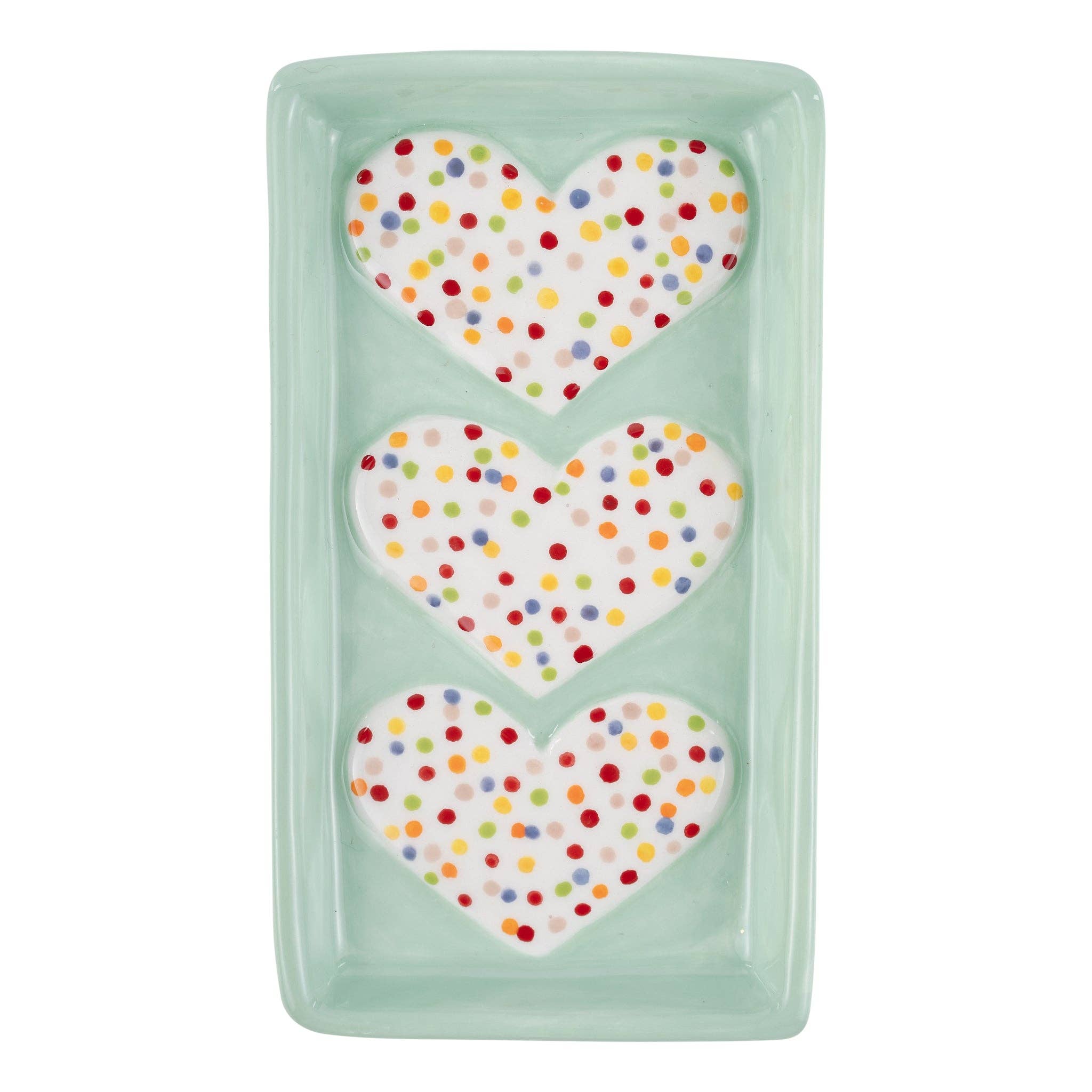 Glory Haus - Polka Dot Heart Trinket Tray