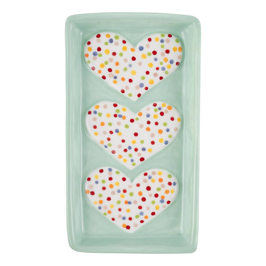 Glory Haus - Polka Dot Heart Trinket Tray