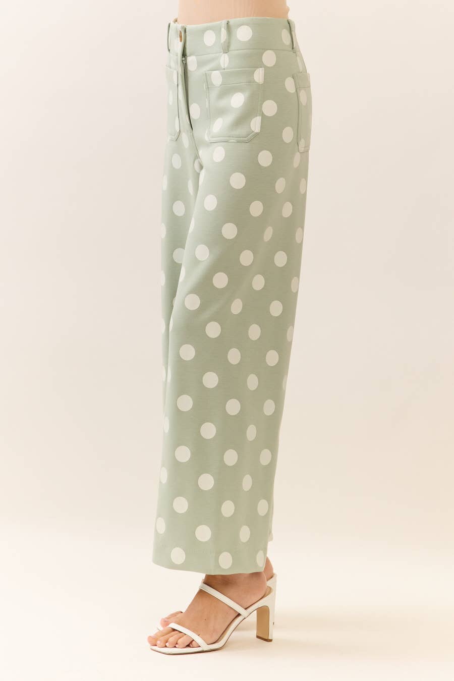 Polka Dot high-rise wide leg pants (S-L)