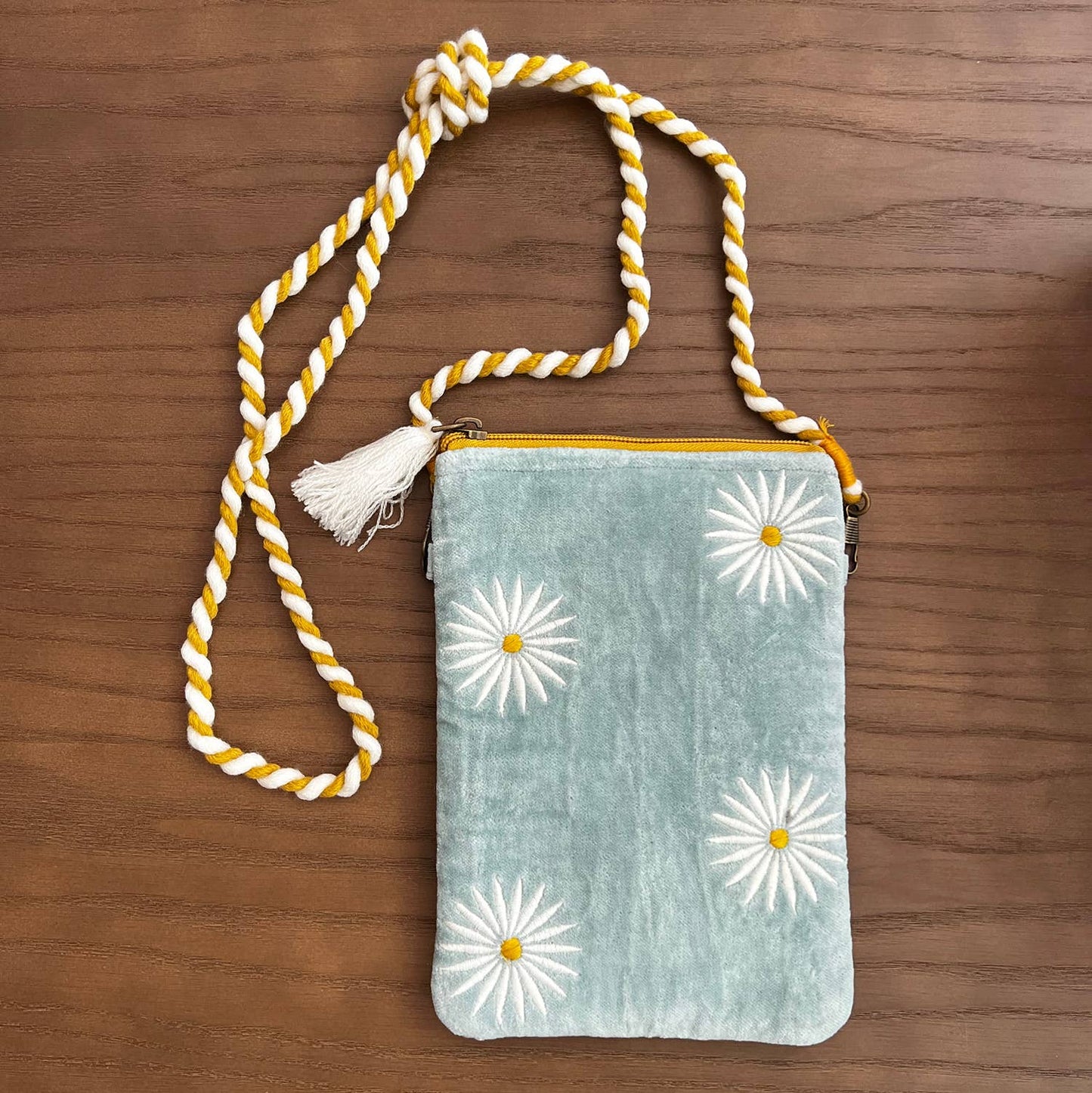 Daisies on Velvet Sling Bag