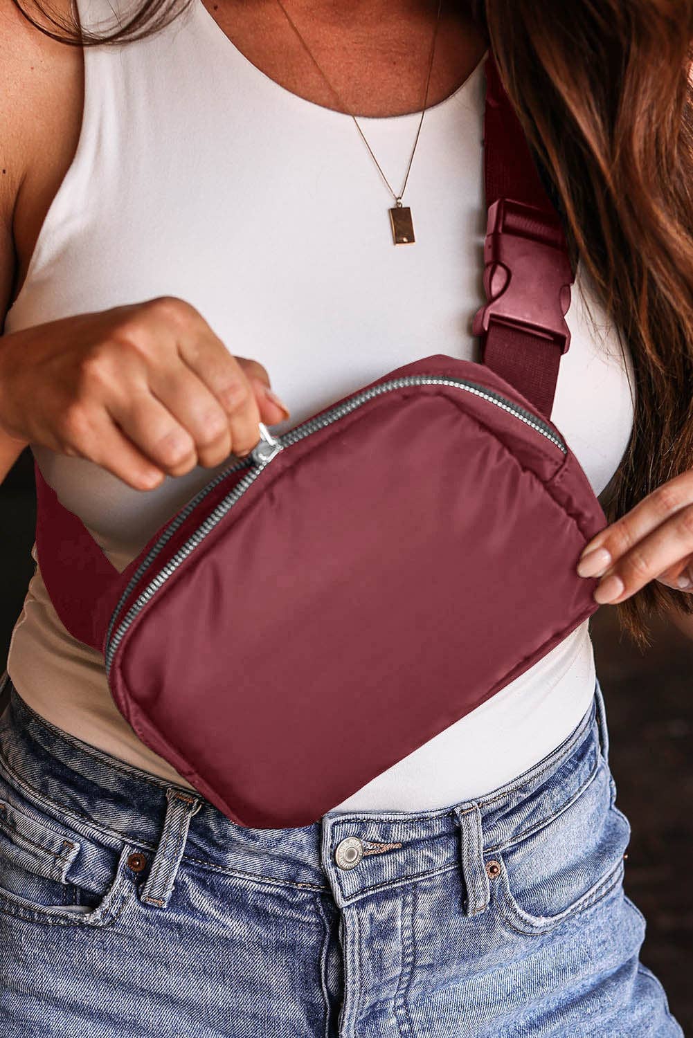 Casual Waterproof Zipped Crossbody Chest Bag
