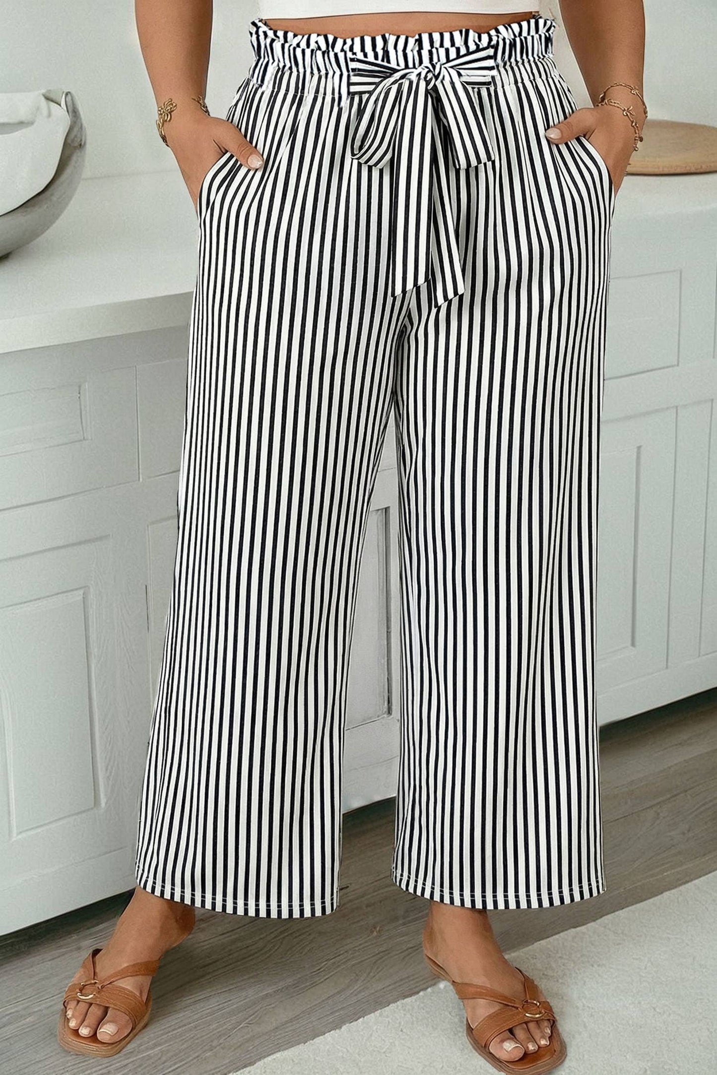 The Flowy Stripe Pants (S-2X)
