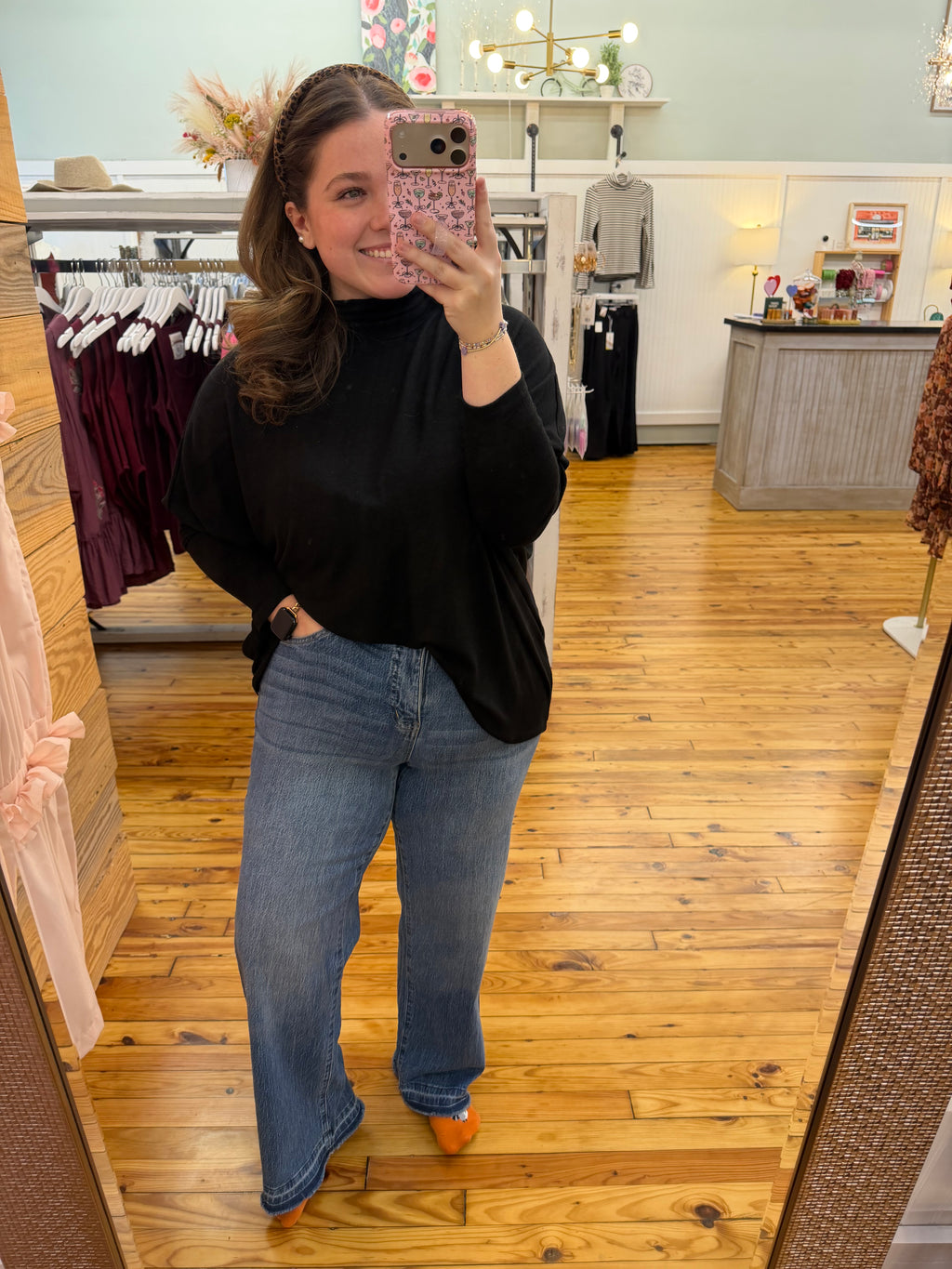 High Rise Wide Leg Jeans with Raw Hem (Women’s sizes 4-14)