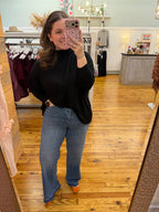 High Rise Wide Leg Jeans with Raw Hem (Women’s sizes 4-14)