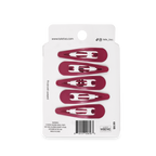 TELETIES - Burgundy Wild Side Snap Clips (6Ct)