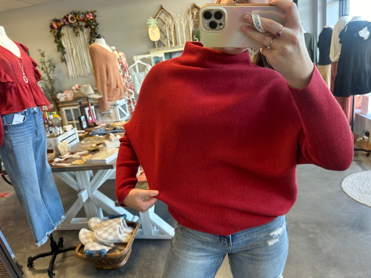 The Laura Loo Mock Neck Sweater (S-L) (2 Colors)