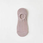 Ladies Hollow Out Knit Boat Socks (3 Colors)