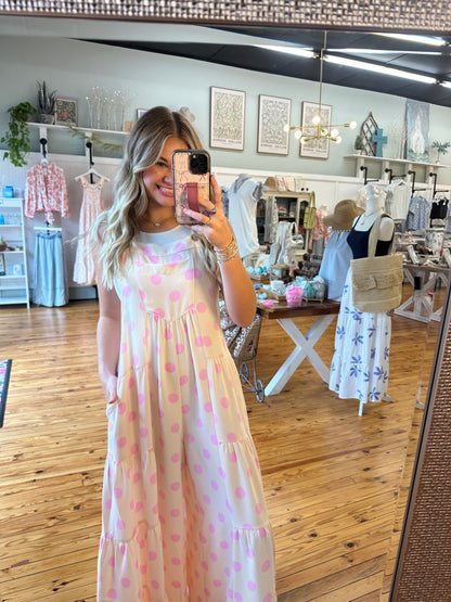 The Ruthie Pink Polka Dot💗Jumpsuit (S-L)