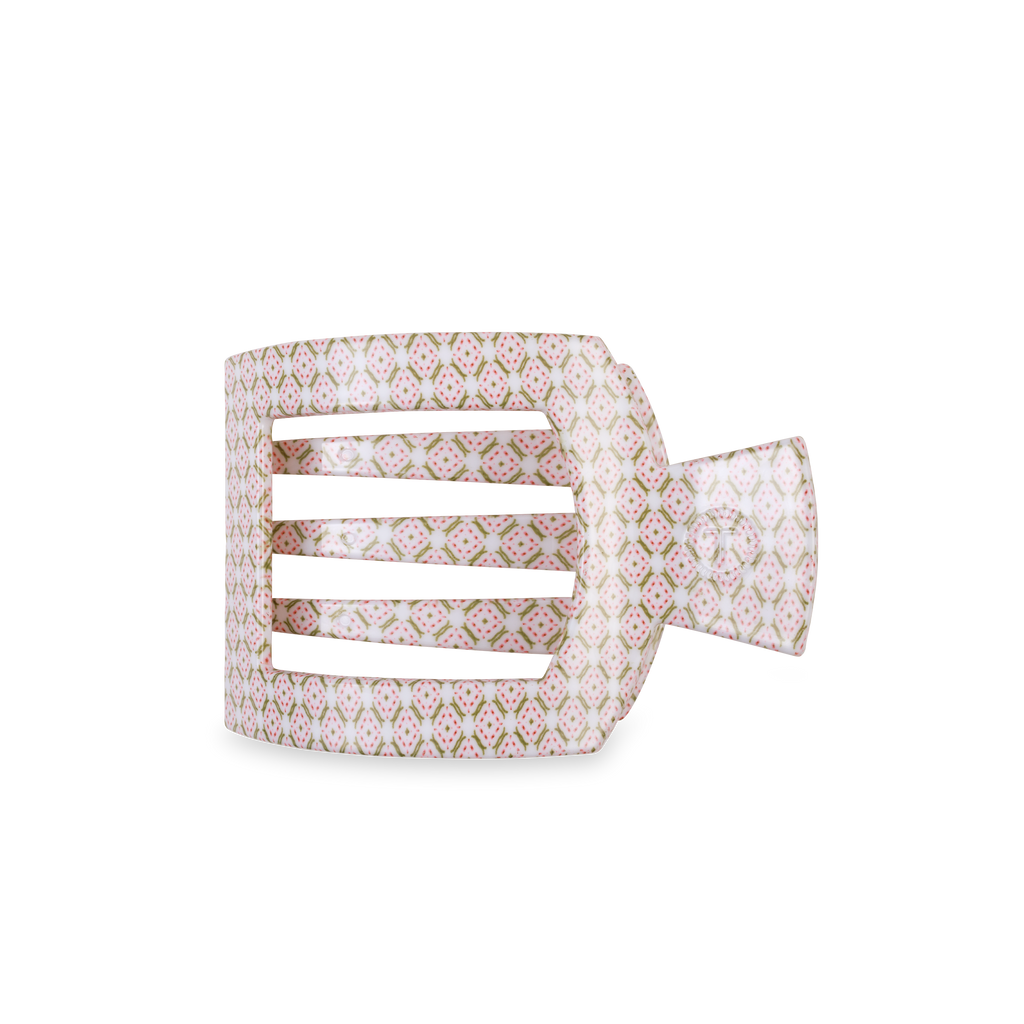 TELETIES - Pine & Pearl | Medium | Flat Square Hair Clip