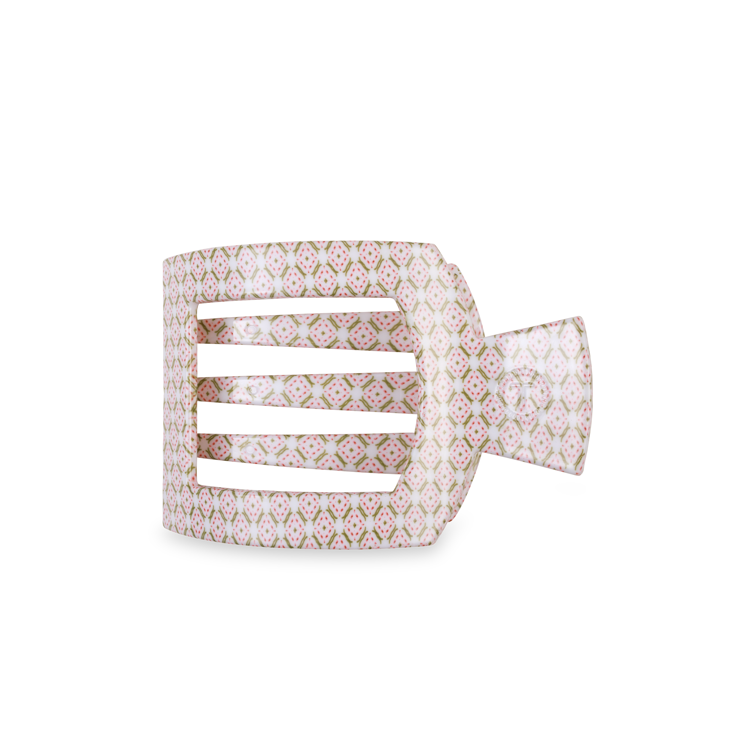 TELETIES - Pine & Pearl | Medium | Flat Square Hair Clip