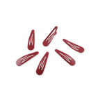 TELETIES - Burgundy Wild Side Snap Clips (6Ct)