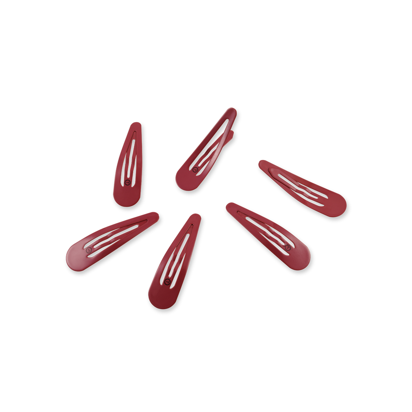 TELETIES - Burgundy Wild Side Snap Clips (6Ct)