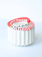 HO Ho Ho Santa Claus Christmas Holiday Red Bracelet Set