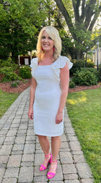 SALE! Gorgeous Ruffle Sleeve Dress (S-L) (2 Colors)