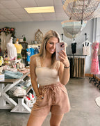 Acid Wash Drawstring Shorts  (S-L)(3 Colors)