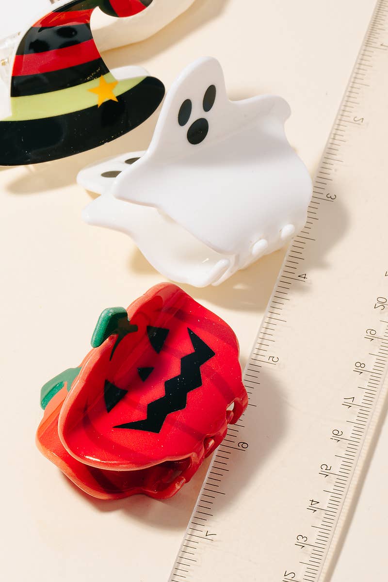 3Pc Halloween Themed Hair Claw Set