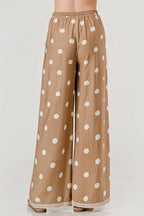 Womens Drawstring Boho Wide Leg Pants (S-XL)