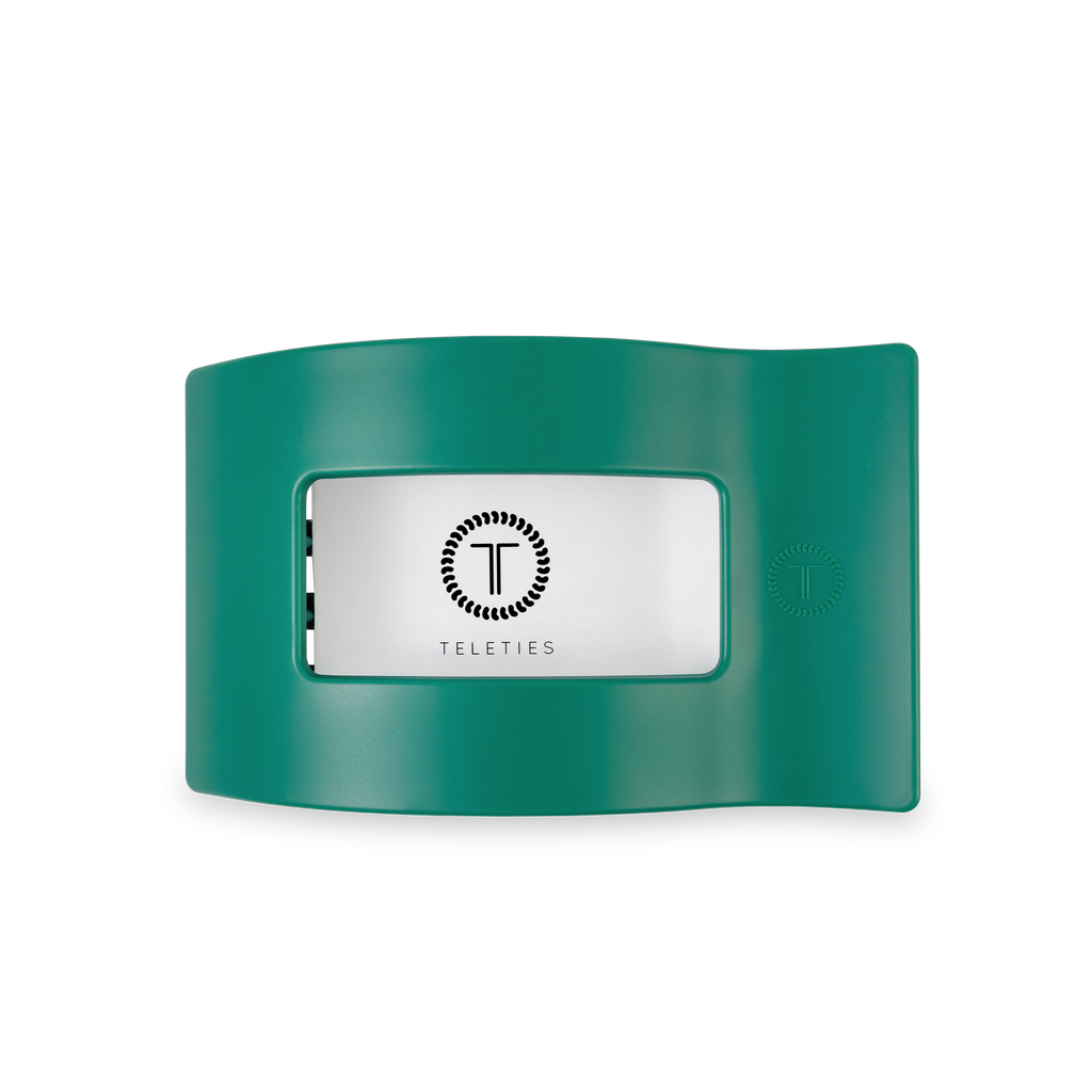 TELETIES - Flat Rectangle Hair Clip | Medium | Fir Real