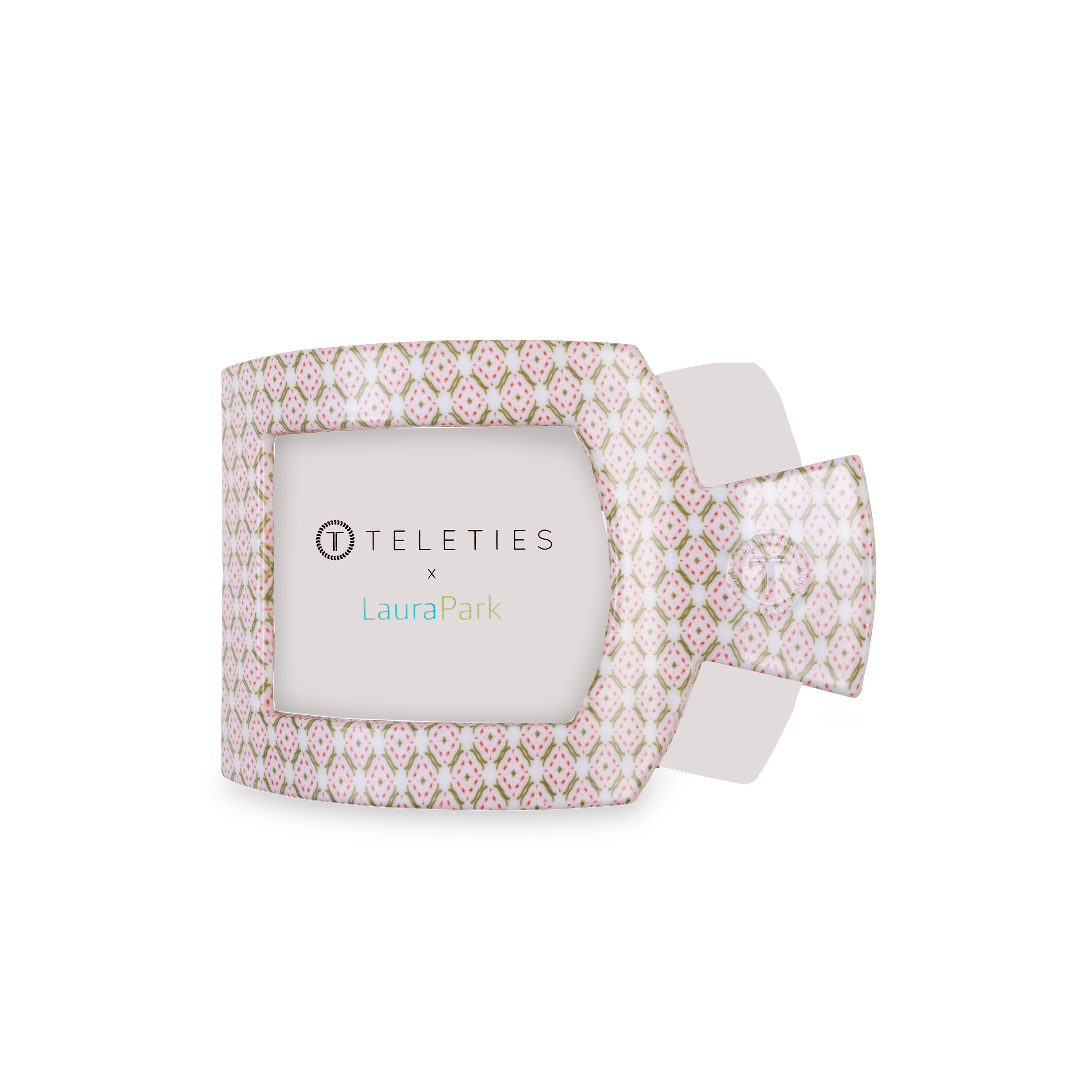 TELETIES - Pine & Pearl | Medium | Flat Square Hair Clip