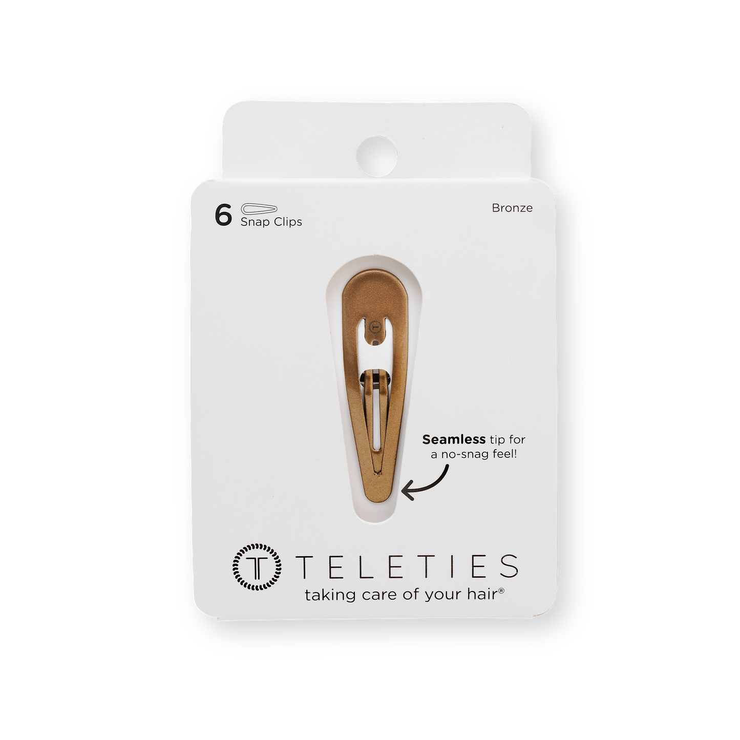TELETIES - Snap Clip | Bronze | 6 Count