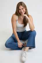 High Rise Wide Leg Jeans with Raw Hem (Women’s sizes 4-14)