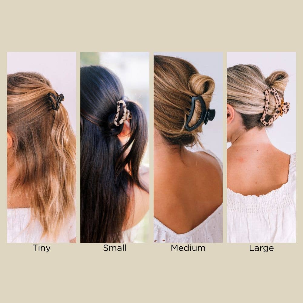 TELETIES - Open Hair Clip | Small | Jet Black