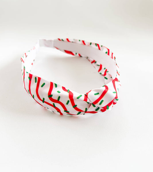 SALE! Christmas Tree Snack Cake Knot Headband