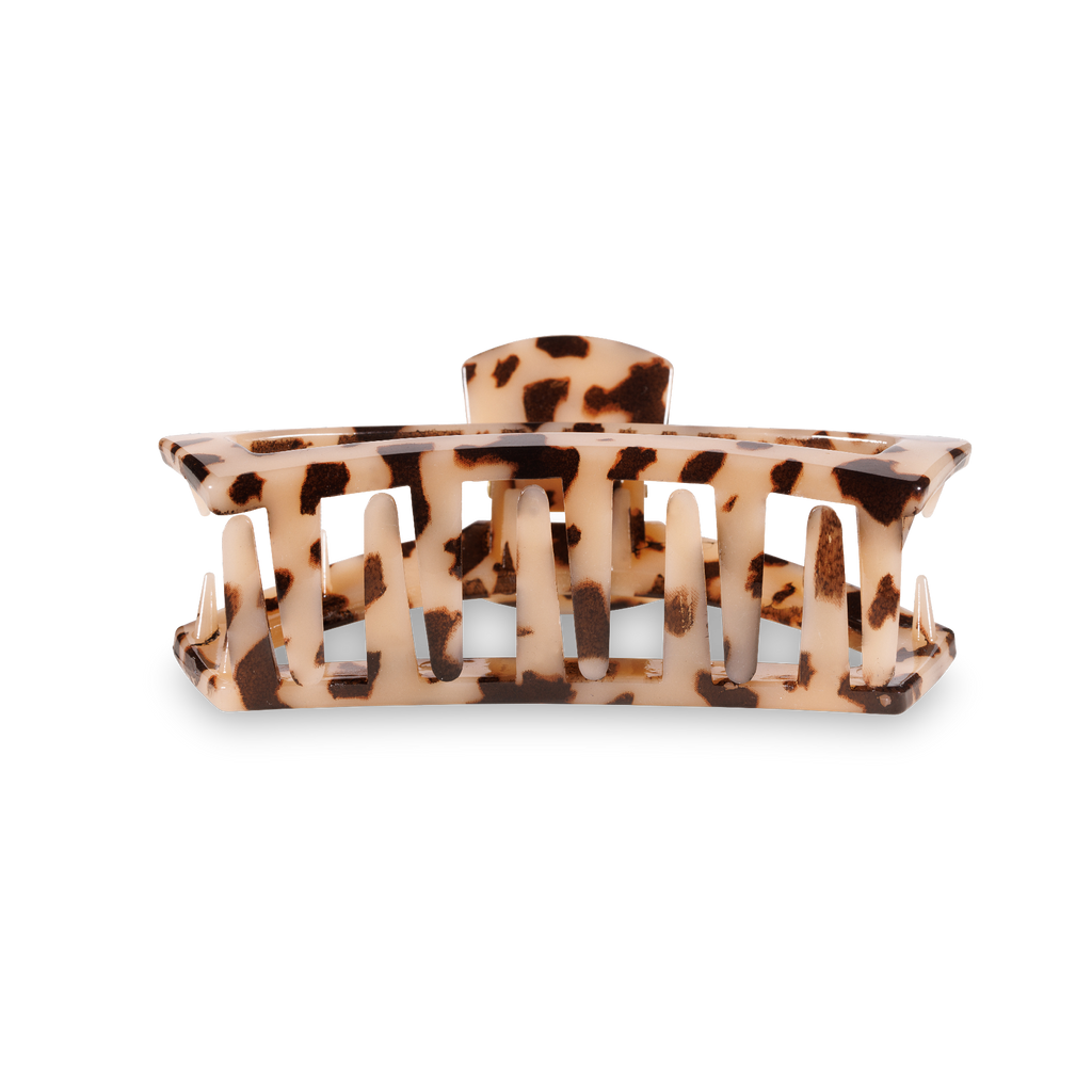 TELETIES - Open Hair Clip | Small | Blonde Tortoise