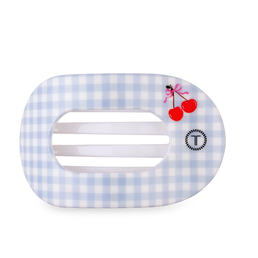 TELETIES - Flat Round Hair Clip | Large | Basket of Cherries