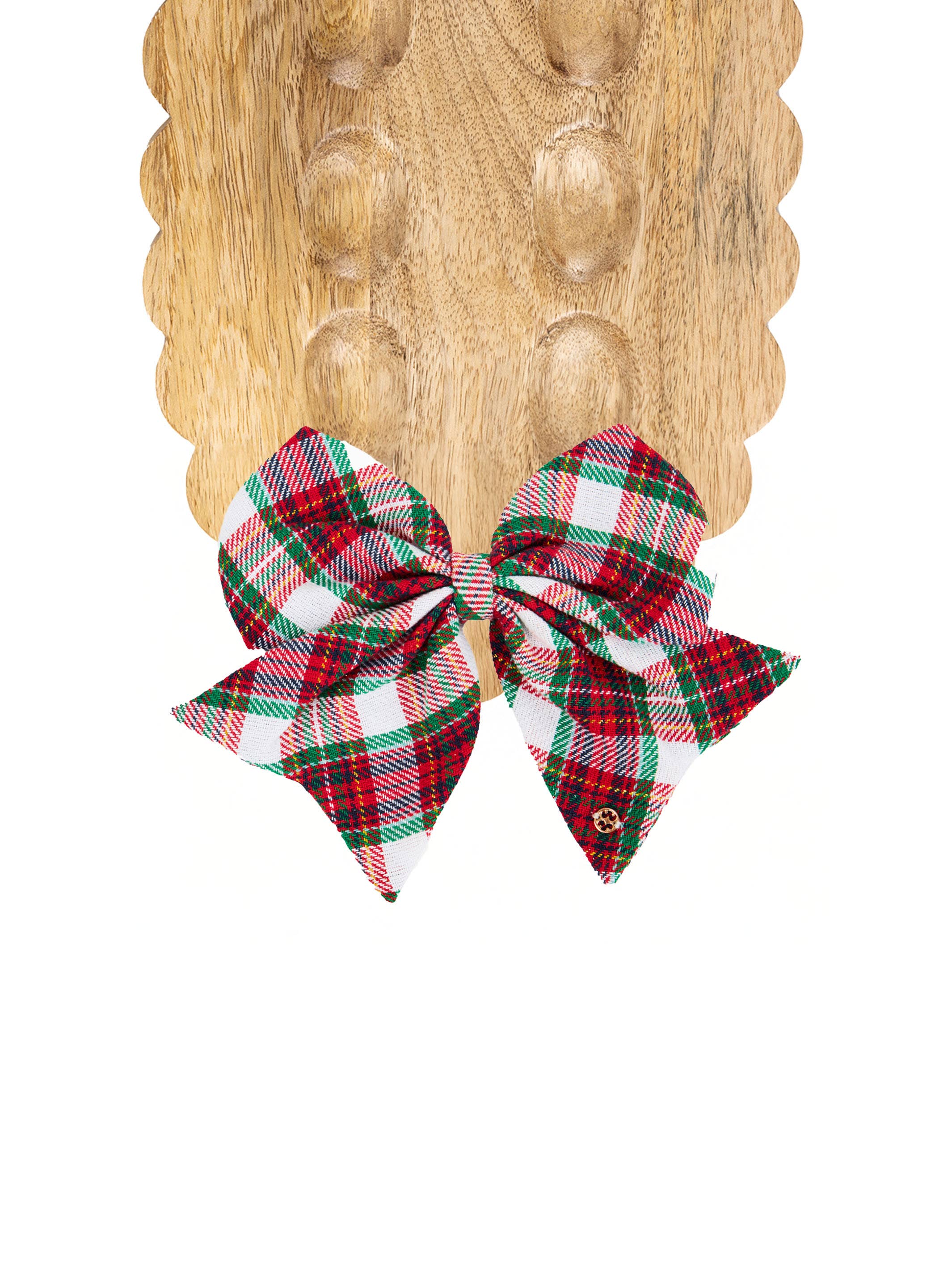 Mary Square - Magnetic Bow Holiday Plaid