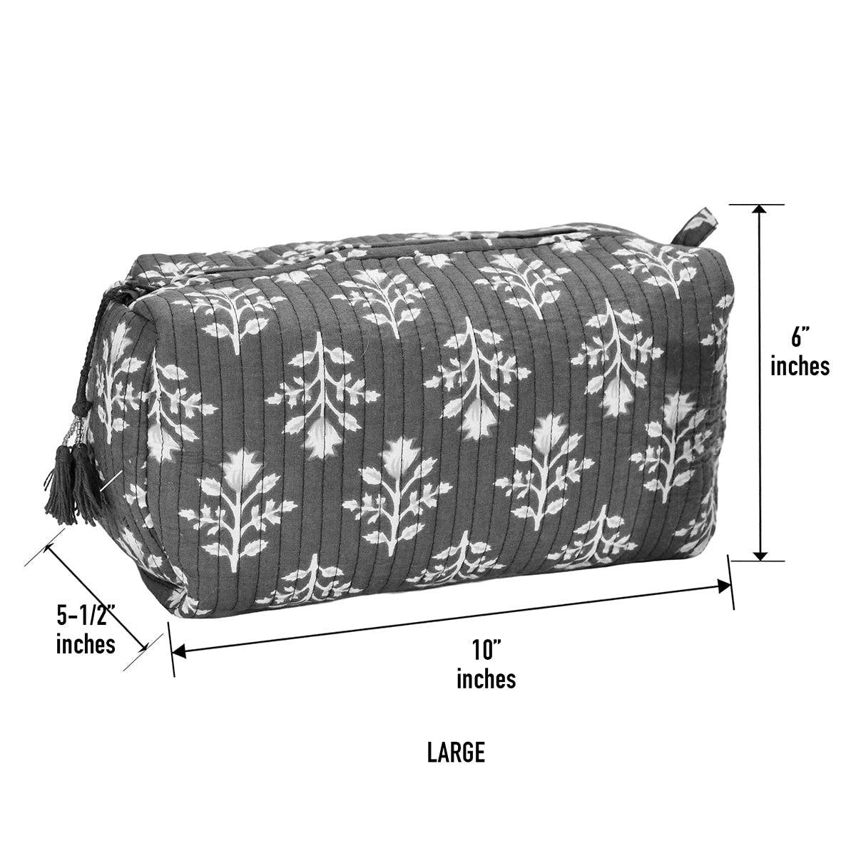 Cotton Block Print Pouch Set