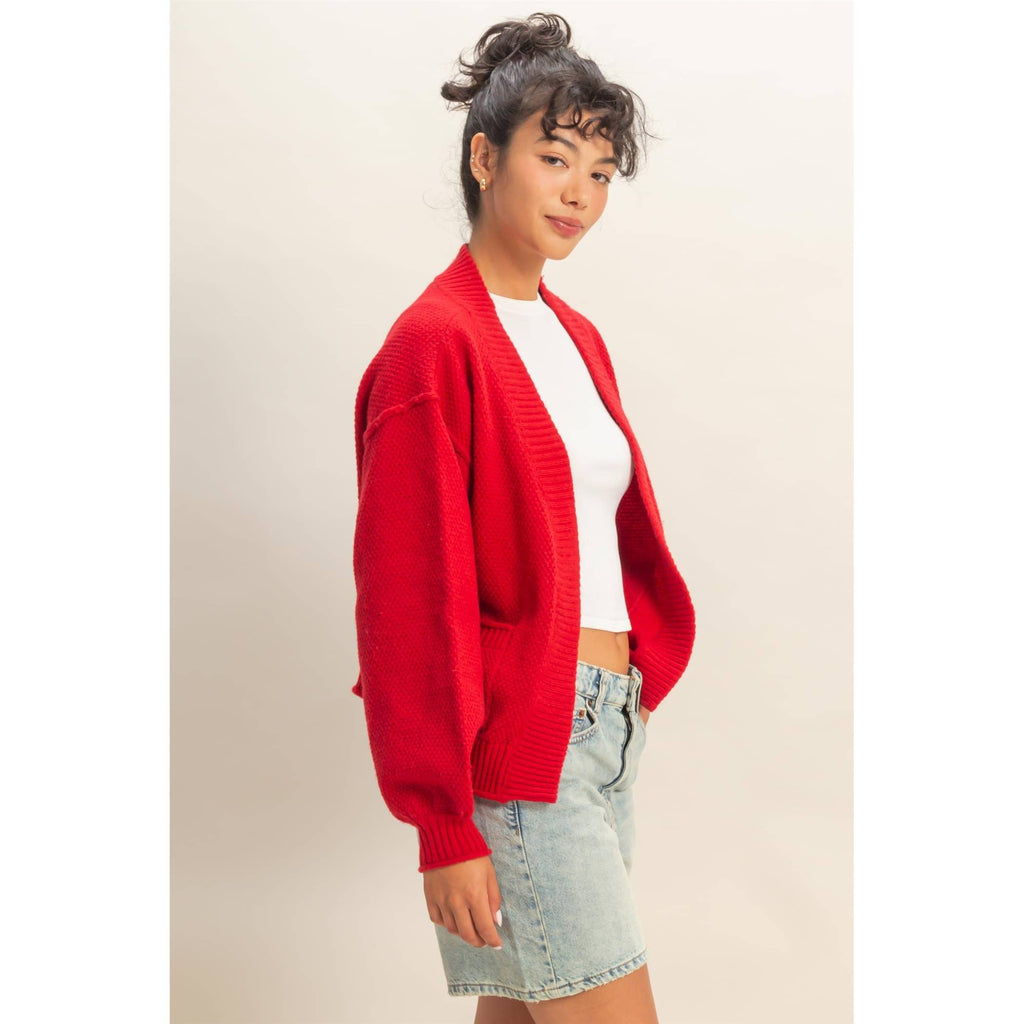 The Amy Oversized Textued Knit Cardigan Sweater (S-L)