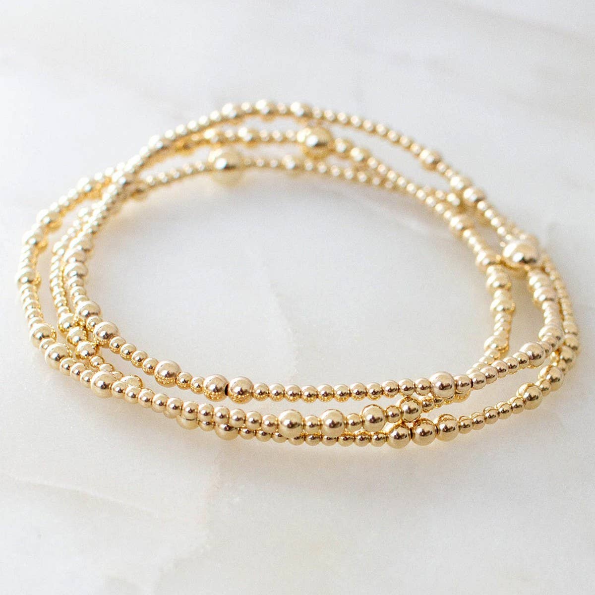 Gold Beaded Bracelet