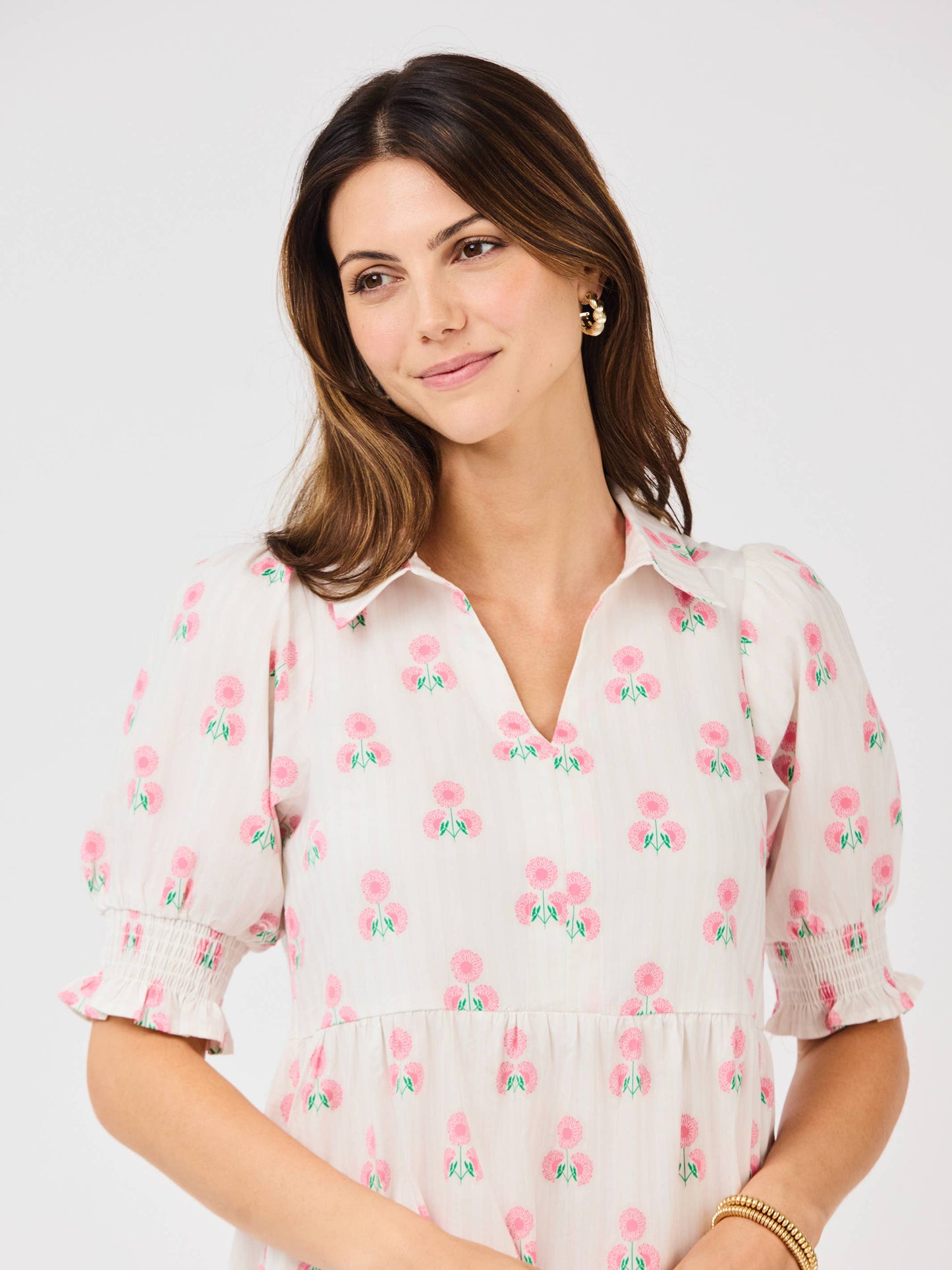 Molly Dress | Sweetbriar Stripe Pink (S-L)