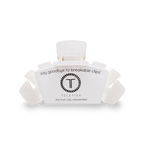TELETIES - Classic Hair Clip | Small | Coconut White