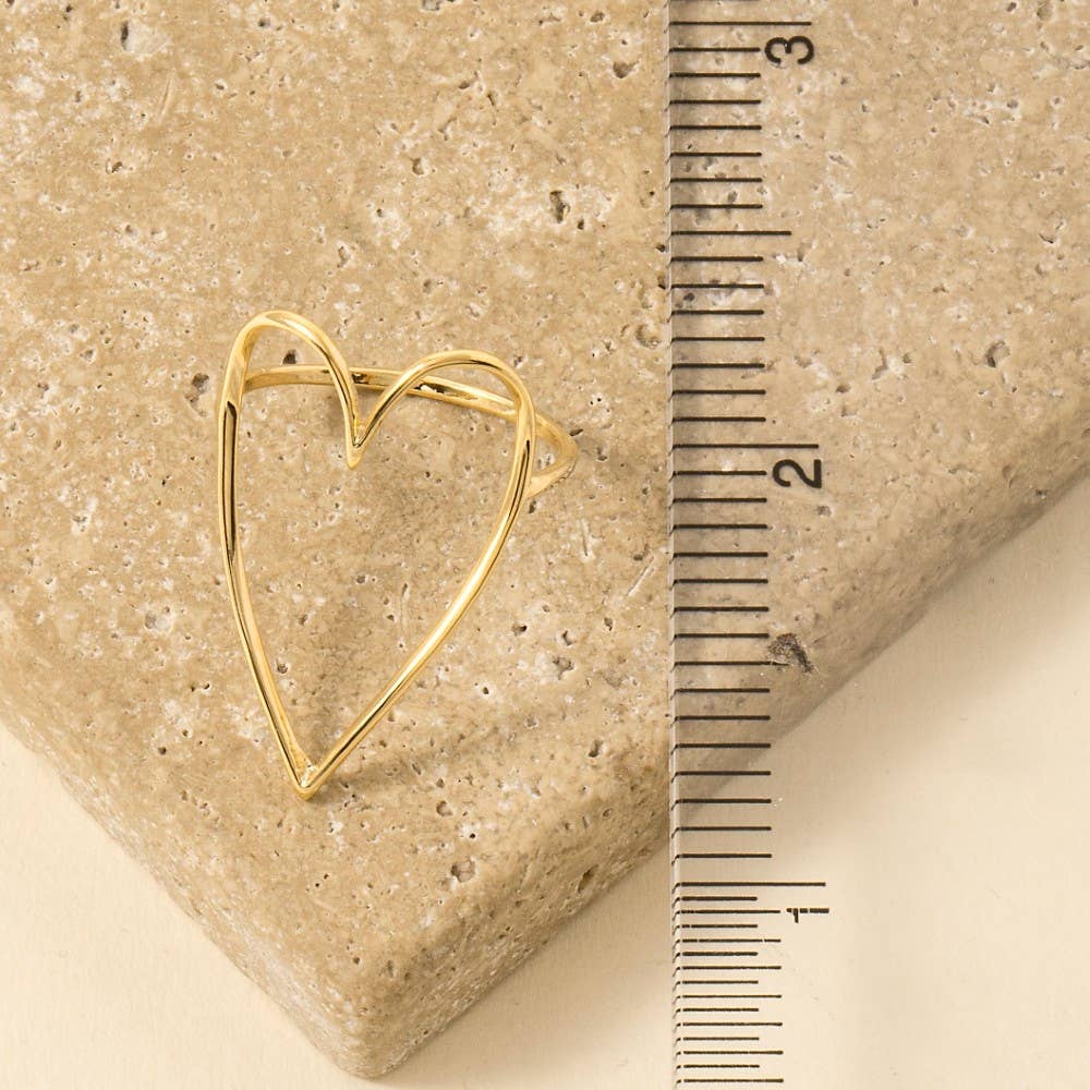 Heart Cut Out Ring (Gold or Silver)