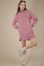 The Lindie Mineral Washed Casual Mini Dress (S-L)(2 Colors)
