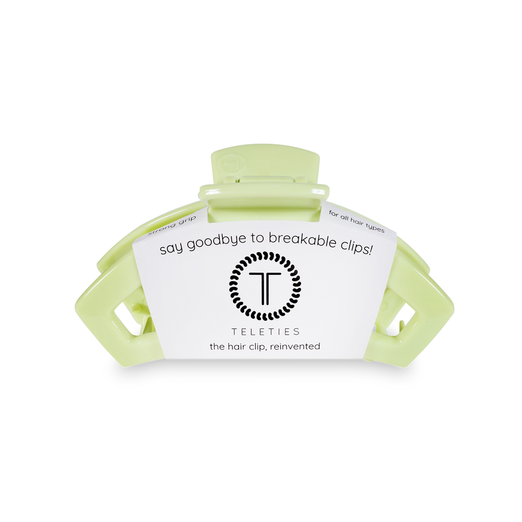 TELETIES - Open Hair Clip | Small | Aloe, There!